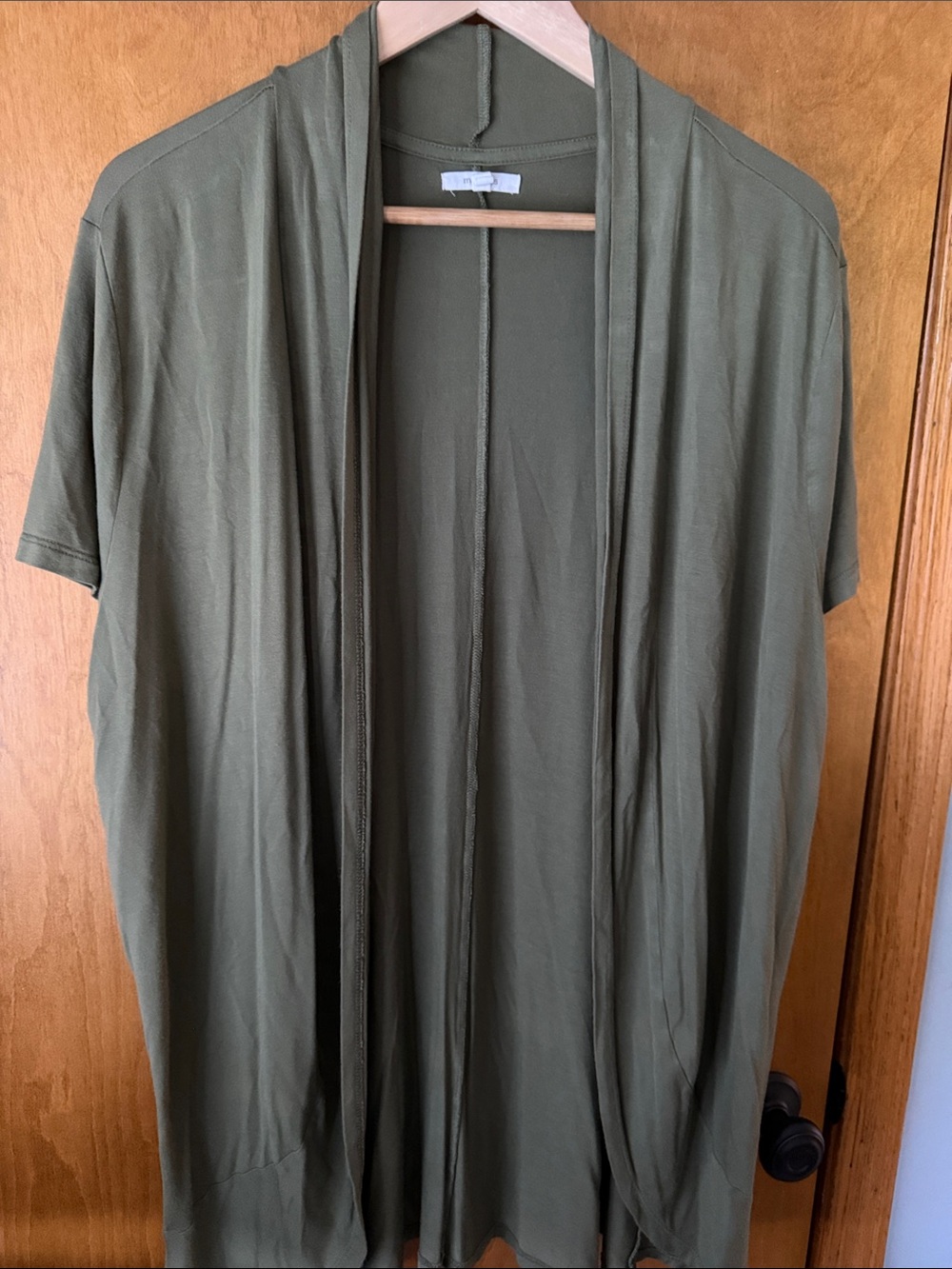 Women’s Maurice cressa lightweight cardigan short sleeve olive green